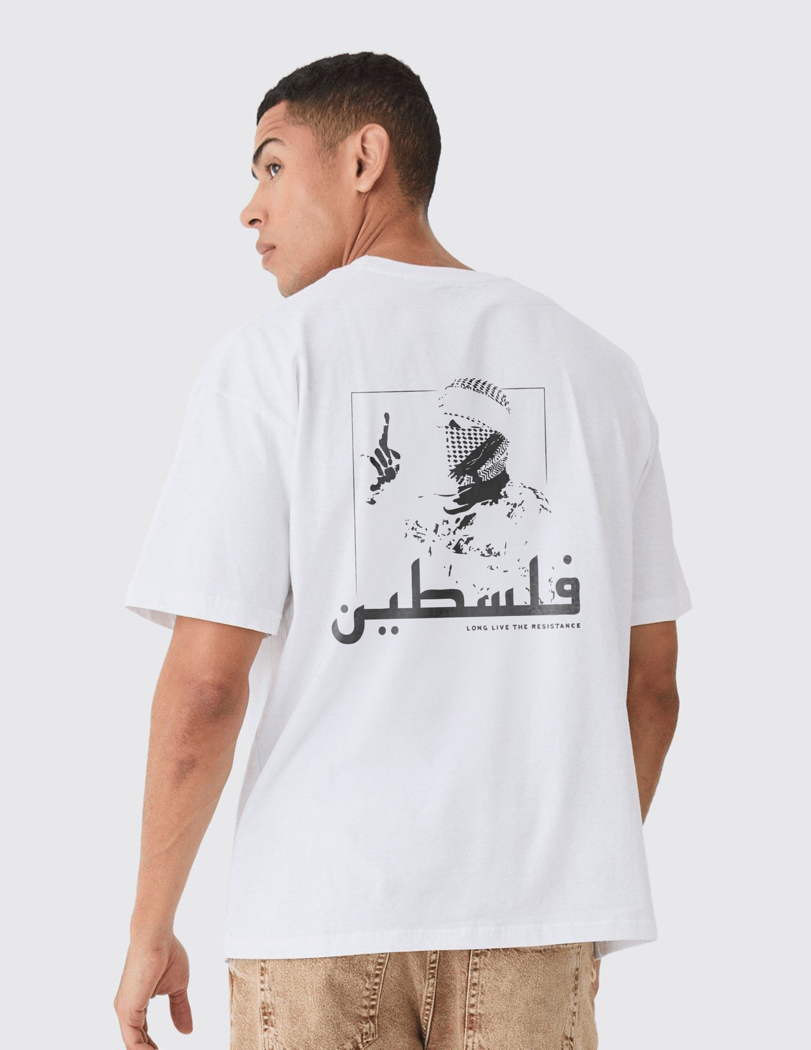 Abu Ubayda Hand Gesture Stencil Tee