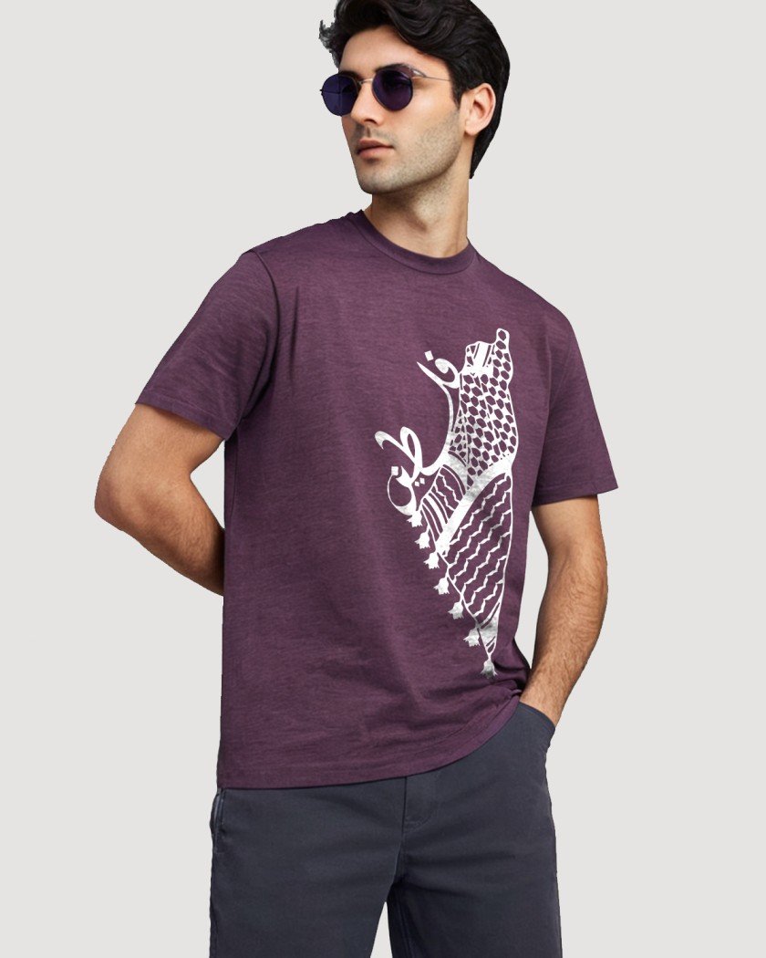 Palestine T Shirt – Black Keffiyeh Graphic - Image 3