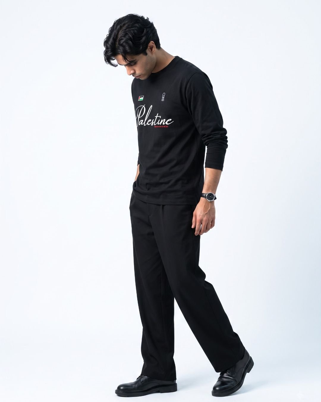 Lasting Roots Long Sleeves black front view